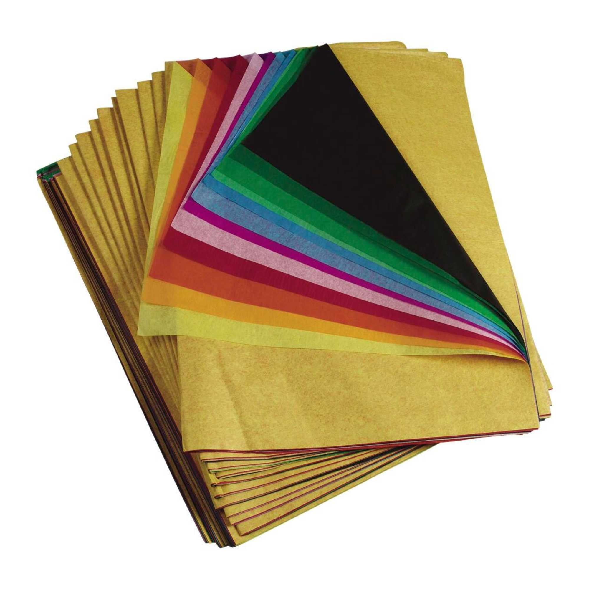 Spectra® Deluxe Bleeding Tissue Paper, 20" x 30", Rainbow, Pack of 480