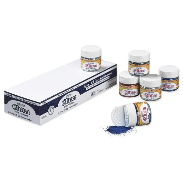 Spectra Glitter, 0.04 Hexagon Crystals, Assorted, 0.75 oz Shaker-Top Jar, 12/Pack Spectra Glitter, 0.04 Hexagon Crystals, Assorted, 0.75 oz Shaker-Top Jar, 12/Pack