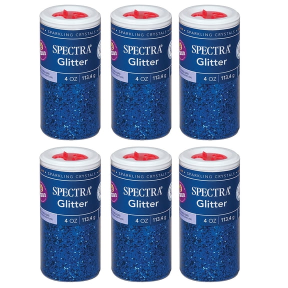 Spectra Glitter Blue 4 oz./Jar 6 Jars (PAC91650-6)