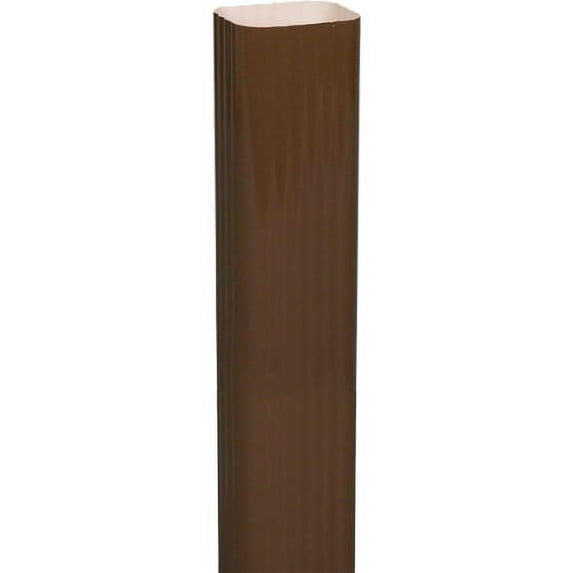 Spectra Metals 2 In. x 3 In. x 15 In. K-Style Brown Aluminum Downspout Extension