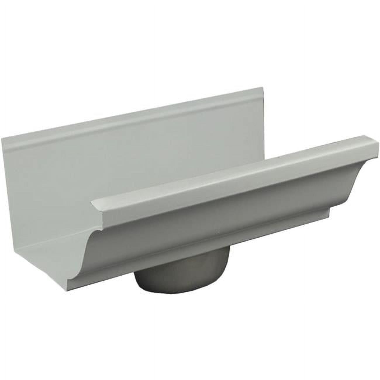 Spectra Gutter Systems 4DROPRTW 3 x 4 in. Drop White Aluminum Gutter End with Oval Drop