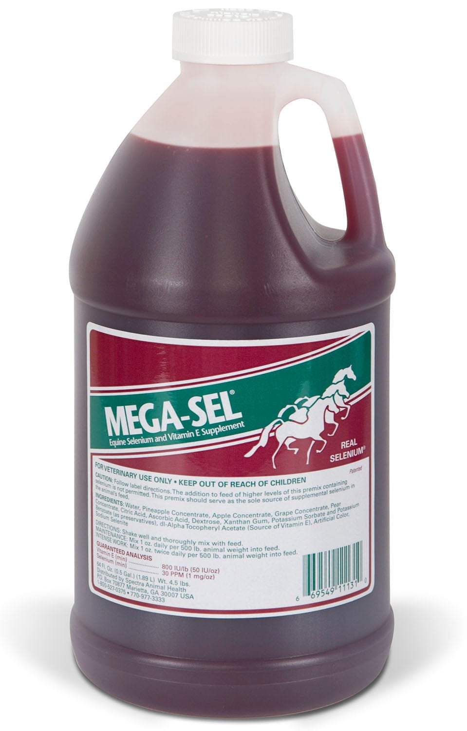 Spectra Mega-Sel Equine Selenium & Vitamin E Liquid Supplement for Horses -  Performance, Muscle Support, Hoof Growth, Shiny Coat, Daily Nutrition,  Multivitamin, Electrolytes - 1 Gallon - Walmart.com