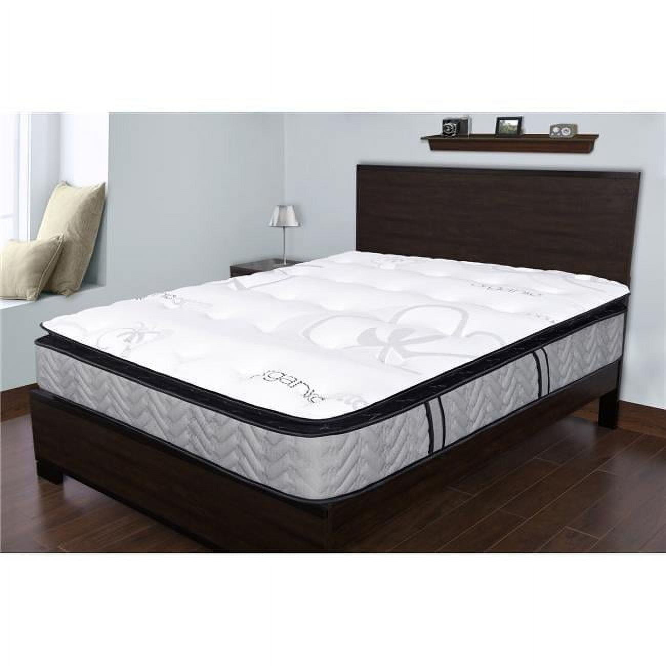 Spectra Mattress SS571004T 13 in. Orthopedic Organic Medium Plush Memory Foam Knife Edge Pillow Top Pocketed Coil - Twin