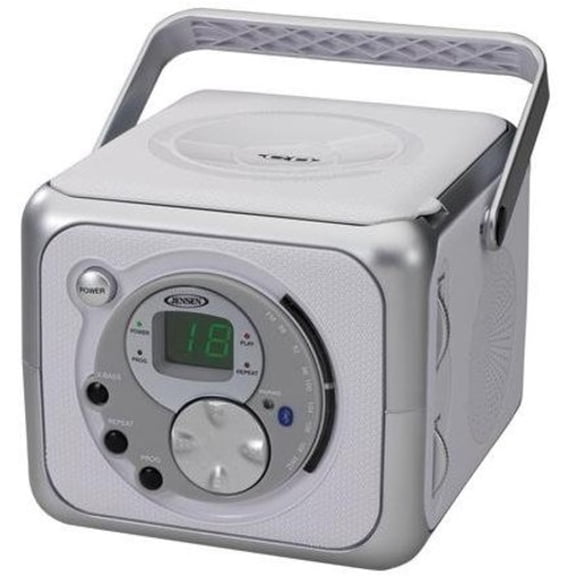 Jensen CD-555 Bluetooth Portable Music System - CD Player & FM Radio (Silver)  [MISC ACCESSORY]