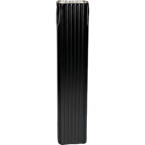 Spectra Metals 2 In. x 3 In. x 15 In. K-Style Black Aluminum Downspout Extension