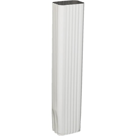Spectra Metals Downspout Extension K-Style - White Aluminum - 3" x 4" x 15"
