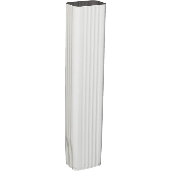 Spectra Metals Downspout Extension K-Style - White Aluminum - 3" x 4" x 15"