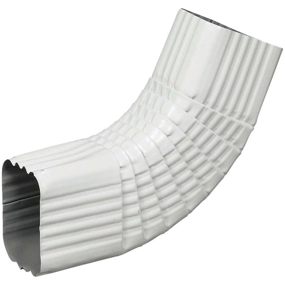 Spectra Metal 4BELRTW 3 x 4 In. Aluminum White Side Downspout Elbow
