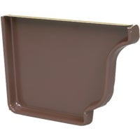 Spectra Metals 5 In. Aluminum Brown Left Gutter End Cap 5ENLRTB