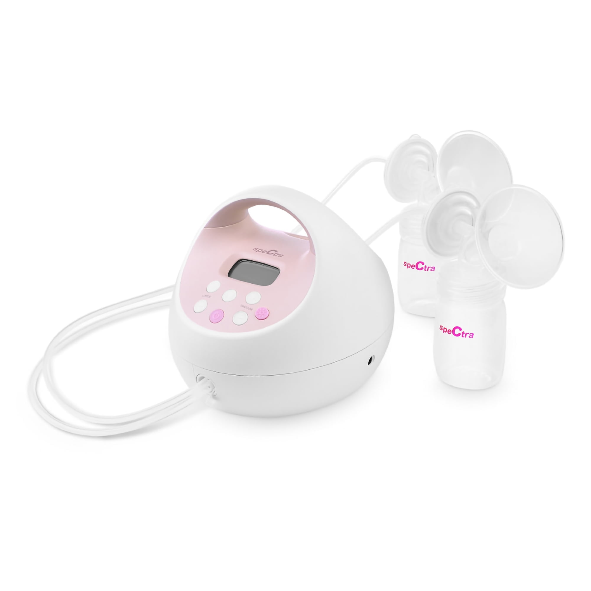 Spectra S2 Plus Single / Double Electric Breast Pump Kit - with (2) Spectra Backflow Protectors, (2) Spectra Wide Neck Storage Bottles, (1) Spectra 12-Volt AC Power Adapter