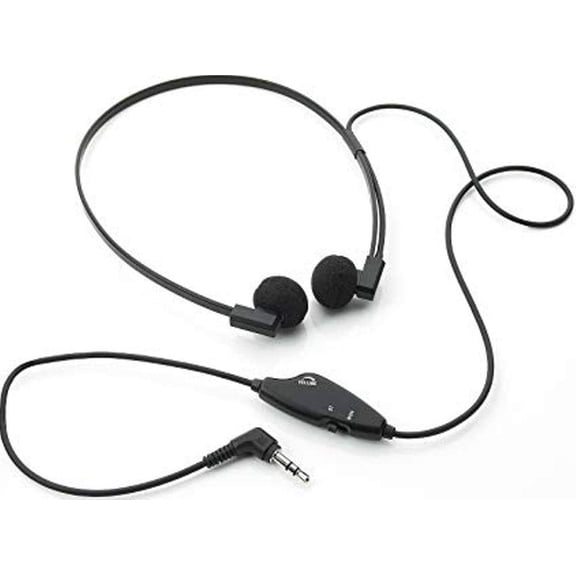 Spectra SP-VC5 3.5 mm Mono/Stereo Dual Speaker Transcription Headset with Volume Control