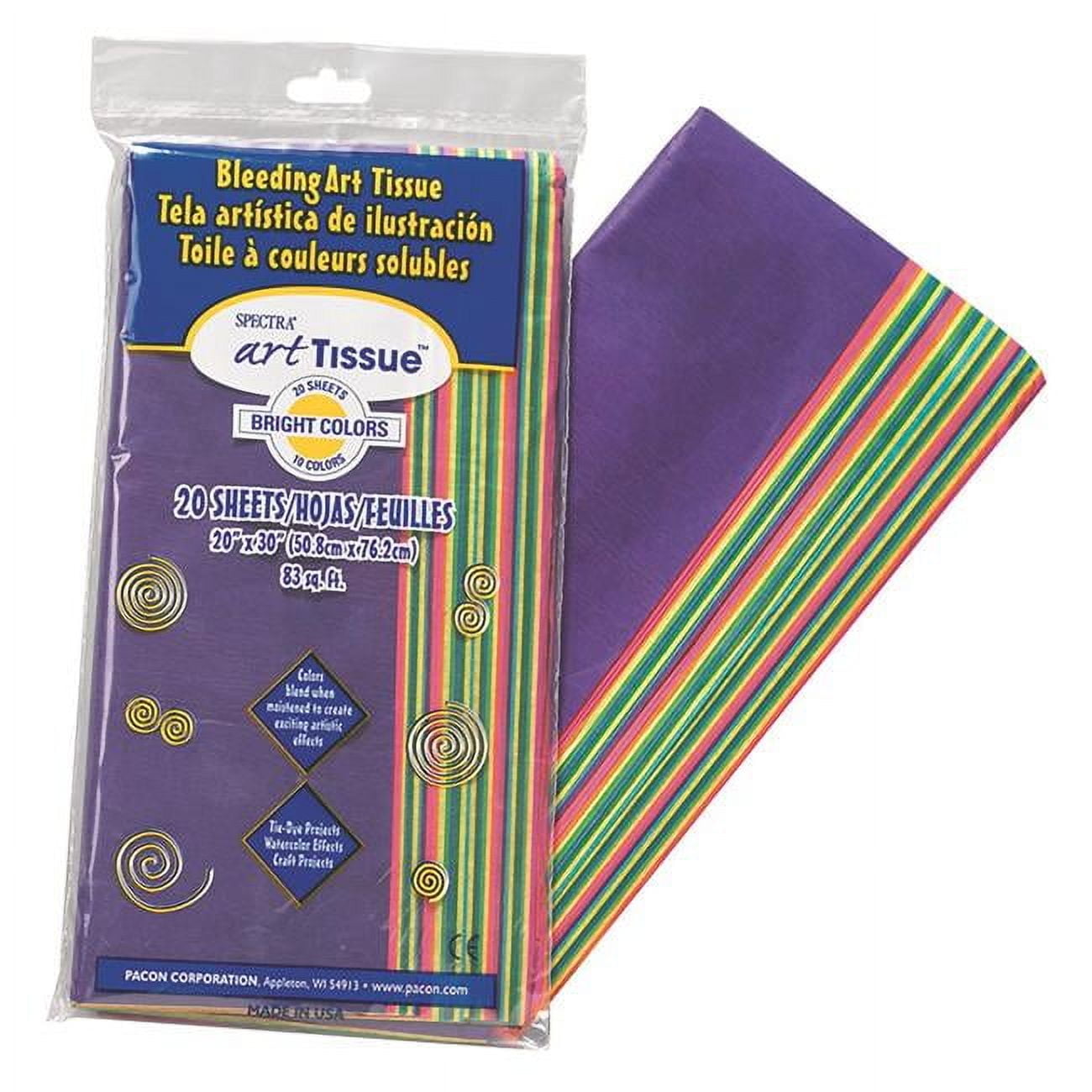 Spectra Tissue Assorted Brite Color - Pack of 6