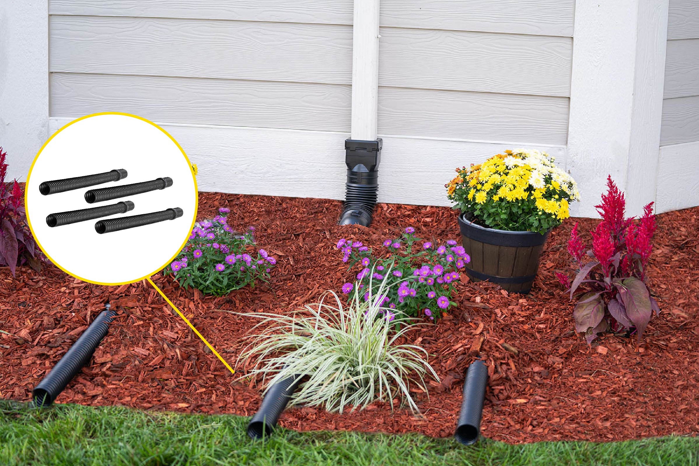 Spectra TriFlex by Ground Spout EXTENSIONS Black Gutter Accessories
