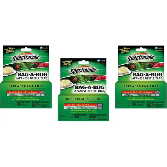 Spectracide 3 Pack of Bag-a-Bug Japanese Beetle Trap2 Replacement Lures