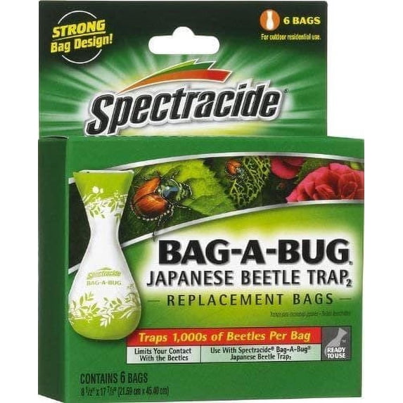 Spectracide Bag-A-Bug Japanese Beetle Trap Replacement Bags, 6 Count