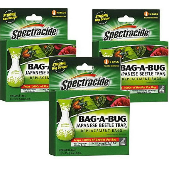 Spectracide Bag-A-Bug Japanese Beetle Trap2-18 Bags Total (3 Packages with 6 Bags Each)