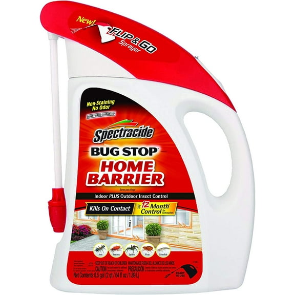 Spectracide Bug Stop Home Roaches & Fleas Insecticide Spray with Flip & Go Sprayer, 0.5 gal