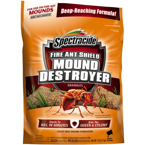 Spectracide Fire and Ant Shield Mound Destroyer Granules, Kills Ants, 7lbs