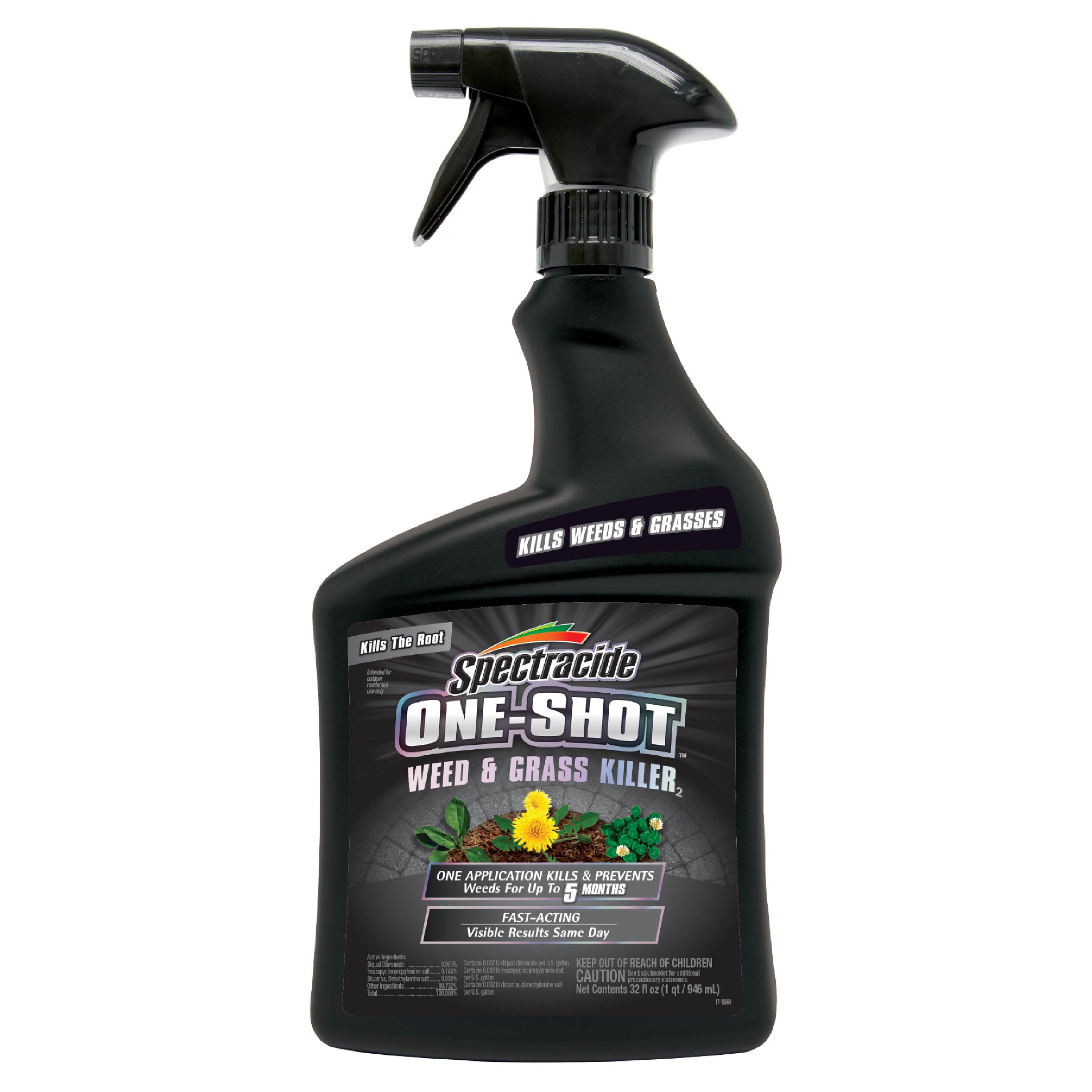 Spectracide OneShot Weed & Grass Killer, 32 oz, ReadytoUse Spray Kills Weeds and Grass