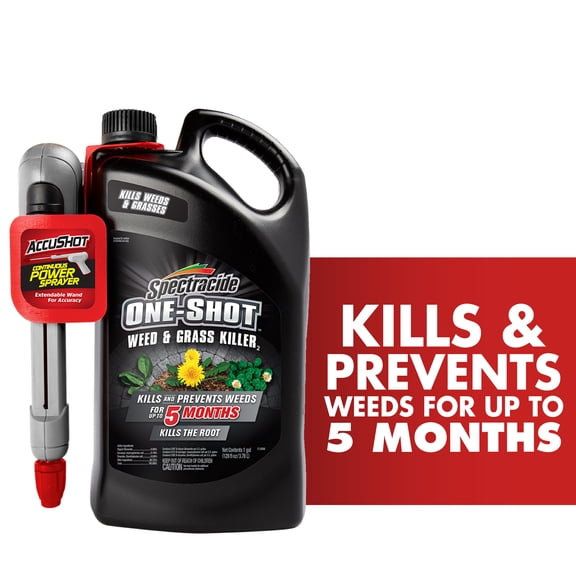 Spectracide One-Shot Weed & Grass Killer with AccuShot Sprayer, 1 Gallon