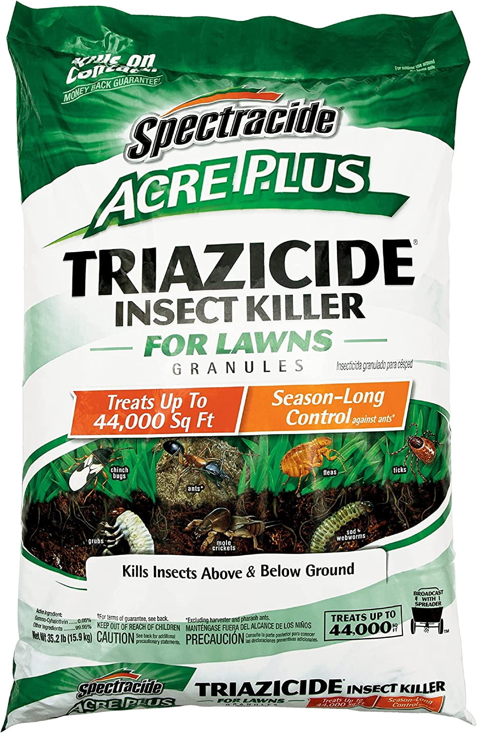 Spectrum Brands Pet Home & Garden HG-96202 Acre Plus Triazicide Insect Killer for Lawns, Granules, 35.2-Lbs.