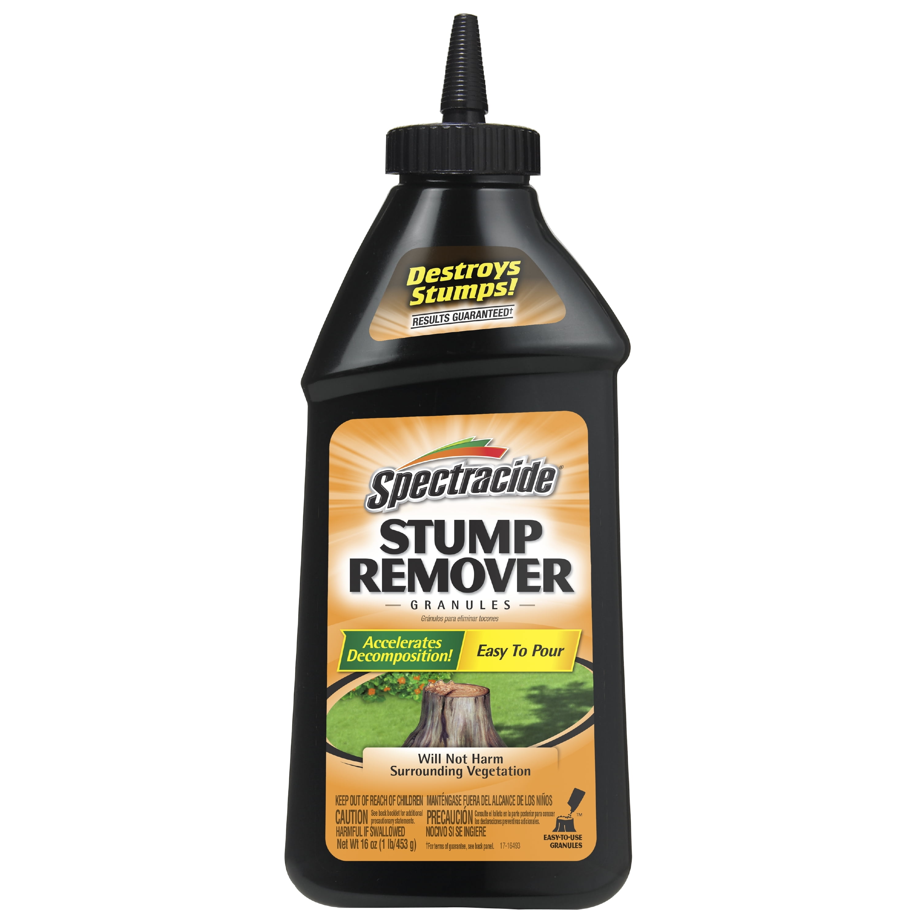 Spectracide Stump Remover Granules, Destroys Stumps, 16 oz