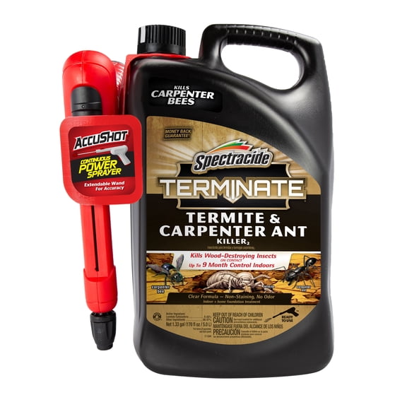 Spectracide Terminate Termite & Carpenter Ant Killer with AccuShot Sprayer, 1.33 Gallon