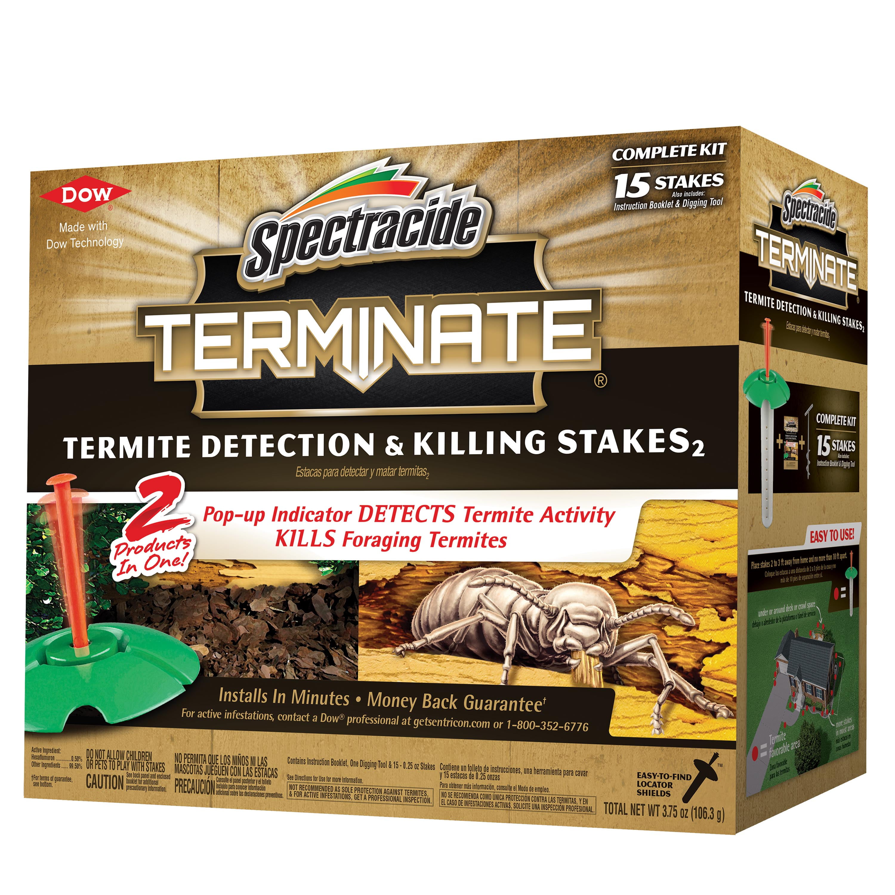 Spectracide Terminate Termite Detection Killing Stakes with Pop Up Indicator 15 Count Walmart Business Supplies