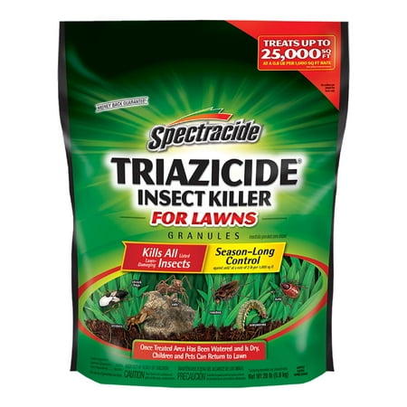 Spectracide Triazicide Insect Killer for Lawns, Granules Kill Listed Lawn-Damaging Insects, 20 lbs