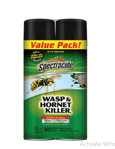 Spectracide Wasp & Hornet Killer Aerosol Spray, Twin Value Pack, 18.5 Ounce