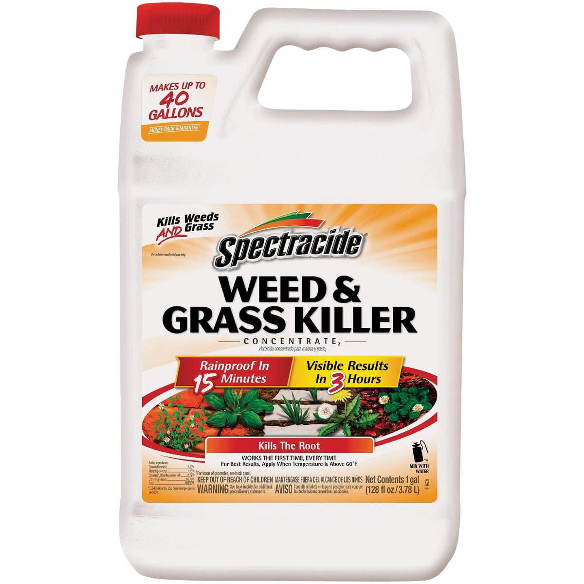 Spectracide Weed & Grass Killer Concentrate - Use on Patios, Walkways, Driveways - 1 gal — Residential Use, Standard Application
