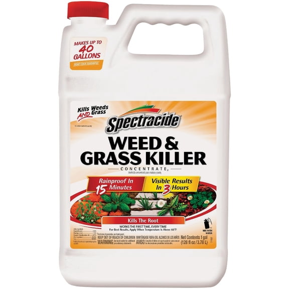 Spectracide Weed & Grass Killer Concentrate - Use on Patios, Walkways, Driveways - 1 gal — Residential Use, Standard Application