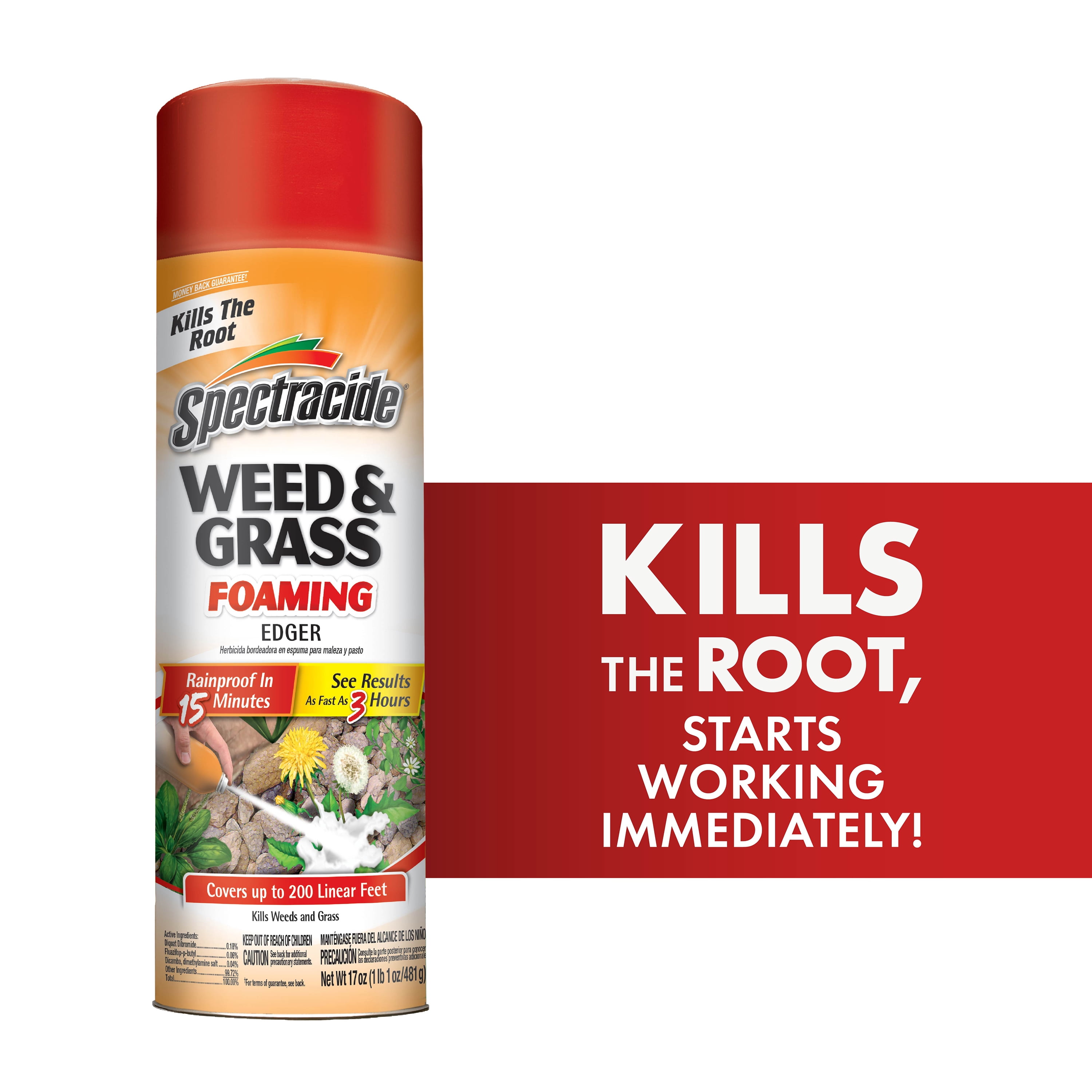 Spectracide Weed And Grass Foaming Edger Aerosol, For Edging Along Yards, 17 Ounces