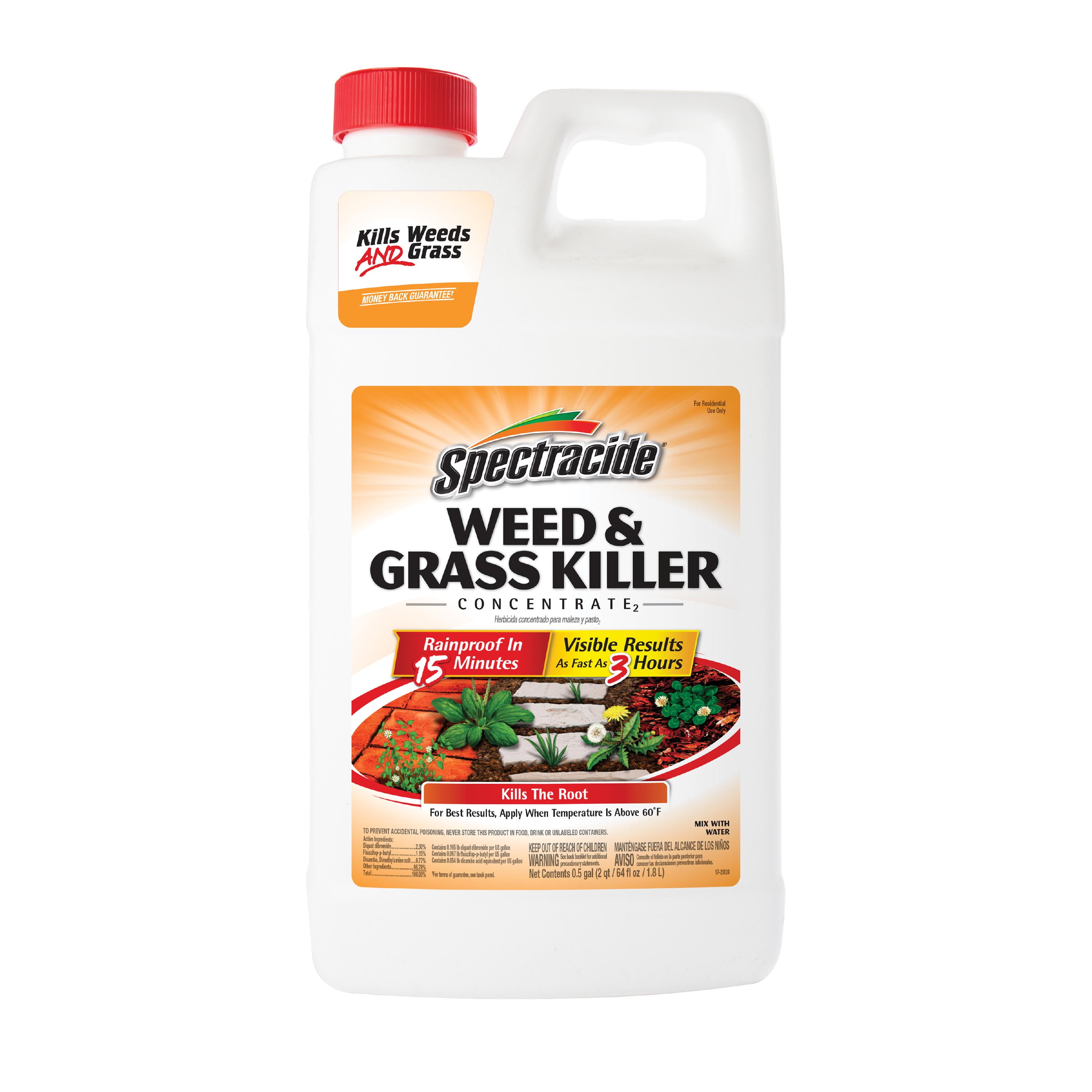 Spectracide Weed & Grass Killer Concentrate, Use on Patios, Driveways, and Walkways, 64 fl oz