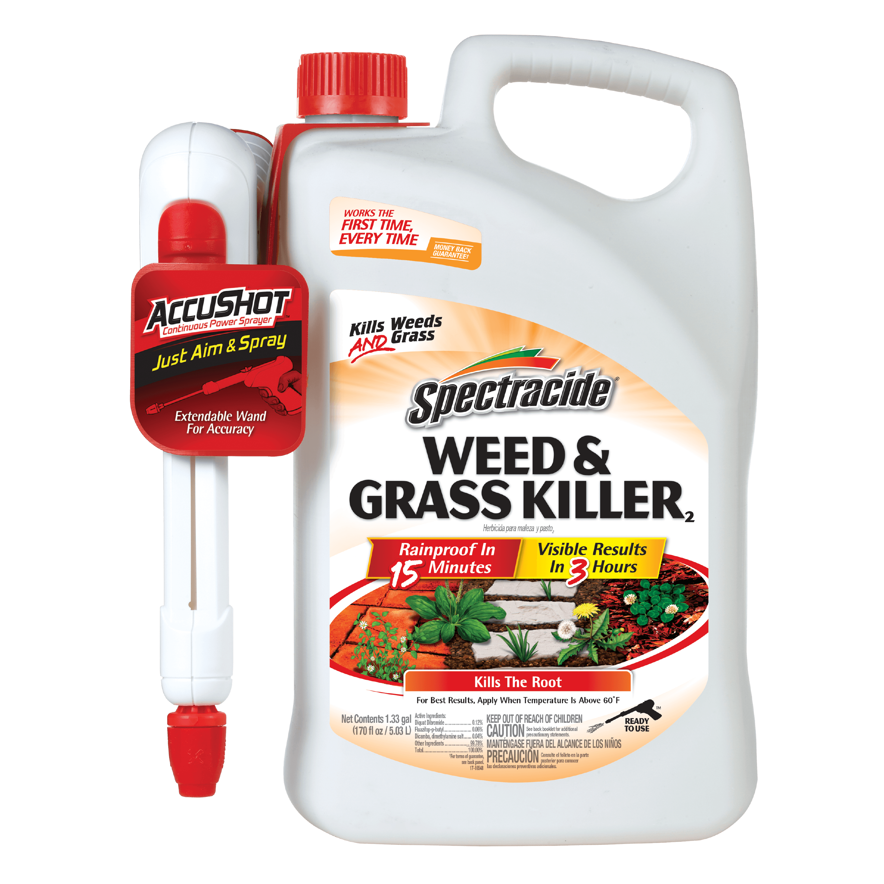 Spectracide Weed & Grass Killer, ReadytoUse, Kills Weeds and Grasses Down to the Root, 1