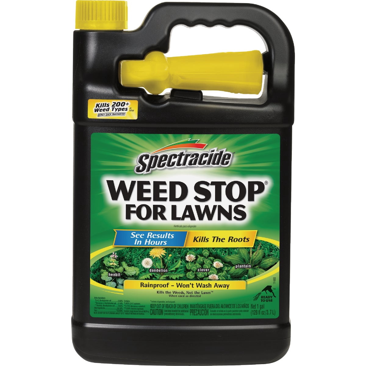 Spectracide Weed Stop For Lawns 1 Gallon, Ready to Use, Kills Over 200 Weed Types, 4 Pack