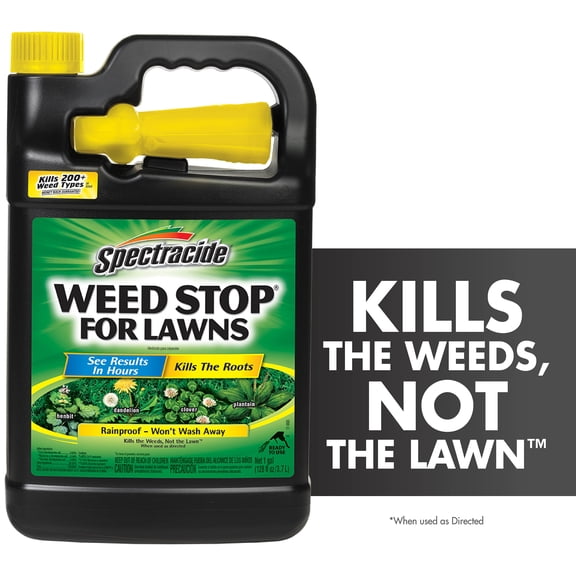 Spectracide Weed Stop For Lawns Ready to Use, Kills Over 200 Weed Types, 1 Gallon