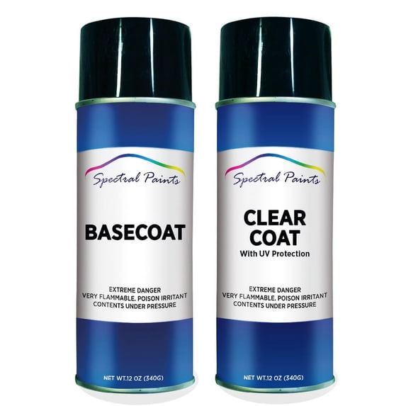 Spectral Paints Compatible/Replacement for Cadillac 13H Nocturno Blue Metallic: 12 oz. Base & Clear Touch-Up Spray Paint