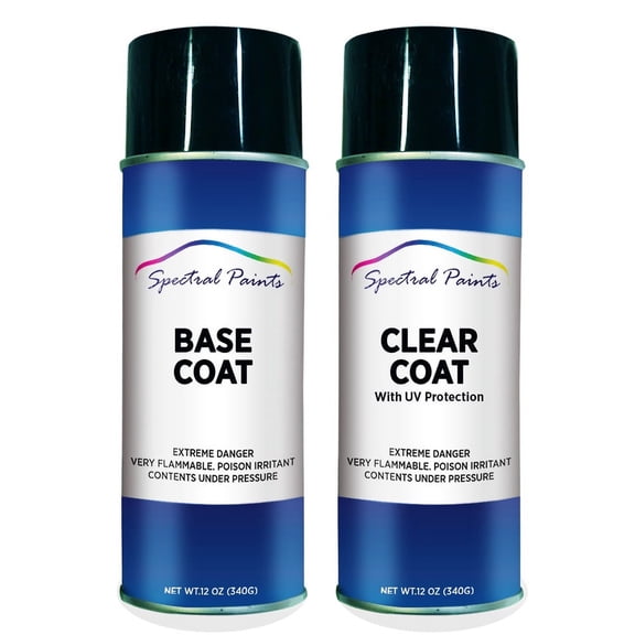 Spectral Paints Compatible/Replacement for Kia 6C Clear Silver Metallic: 12 oz. Base & Clear Touch-Up Spray Paint