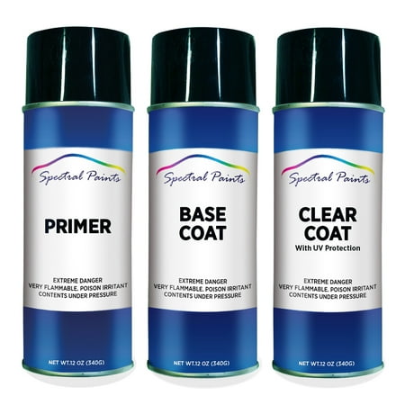 Spectral Paints Compatible/Replacement for Mercedes-Benz 43 Chablis Metallic: 12 oz. Primer, Base  & Clear Touch-Up Spray Paint