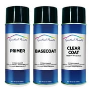 Spectral Paints Compatible/Replacement for Toyota 8E3 Dark Blue Metallic: 12 oz. Primer, Base & Clear Touch-Up Spray Paint