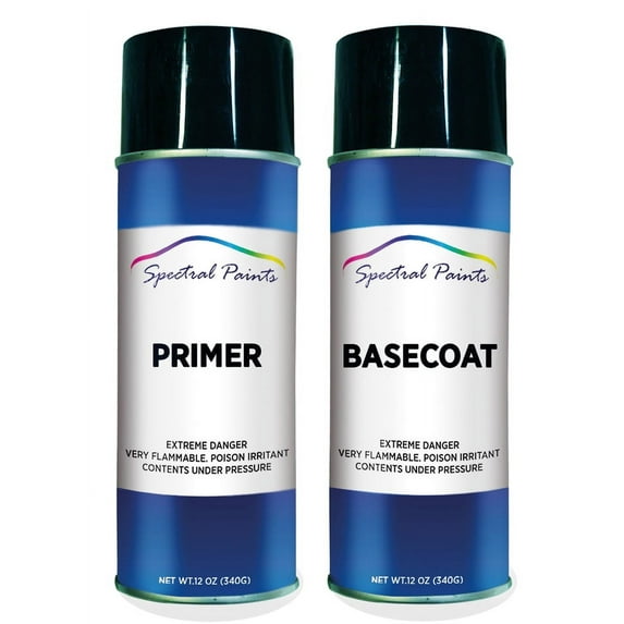 Spectral Paints Compatible/Replacement for Volkswagen LZ9Y Phantomschwarz Pearl: 12 oz. Primer & Base Touch-Up Spray Paint