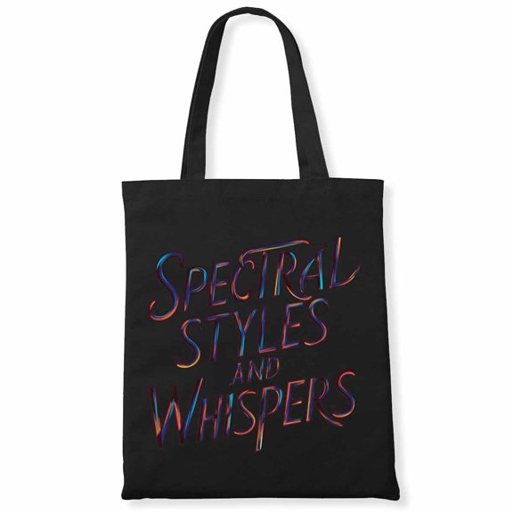 Spectral Styles and Whispers Funny Halloween Witch Hat Canvas Bag 1Pc