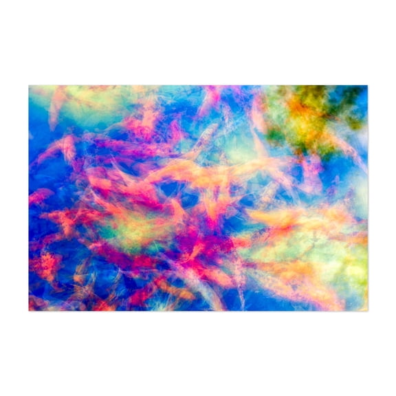 Spectral Swim - Photography Abstract Psychedelic Modern Art Surrealism Marine Life Aquatic Unframed Wall Art Print 4 x 6 inches