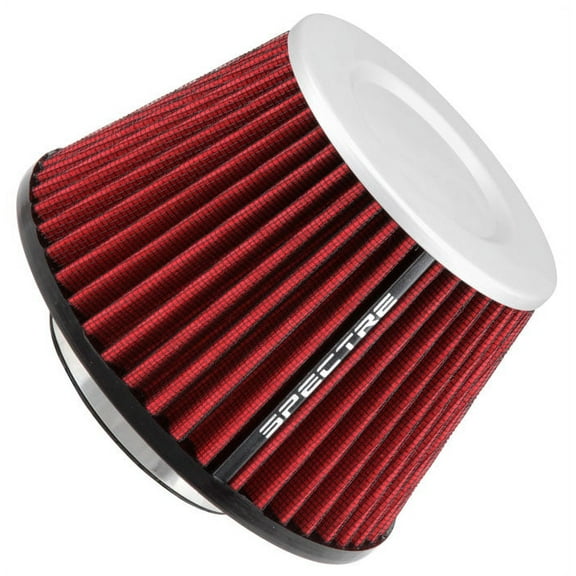Spectre Universal Clamp-On Air Filter: High Performance, Washable Filter: Round Tapered; 3.5 in (89 mm) Flange ID; 5.219 in (133 mm) Height; 6.813 in (173 mm) Base; 4.719 in (120 mm) Top, SPE-HPR9618