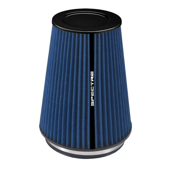Spectre Universal Clamp-On Air Filter: High Performance, Washable Filter: Round Tapered; 6 in (152 mm) Flange ID; 10.25 in (260 mm) Height; 7.719 in (196 mm) Base; 5.219 in (133 mm) Top, SPE-HPR0881B