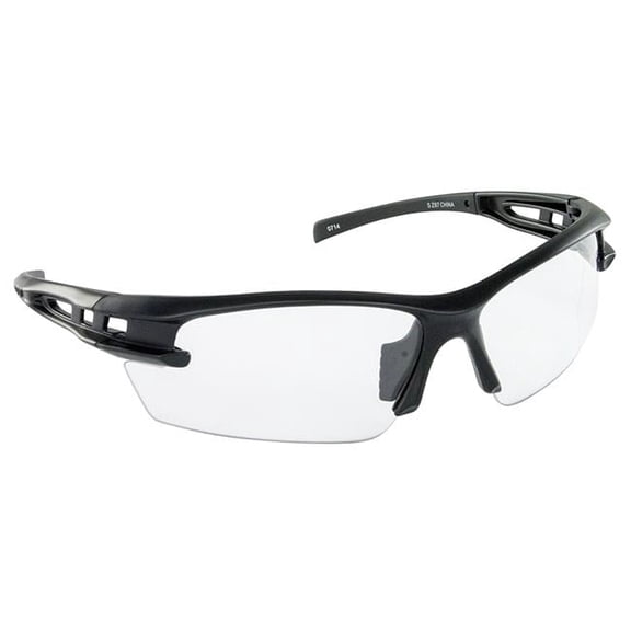 Spectro Safety Glasses with Clear Lens, Black