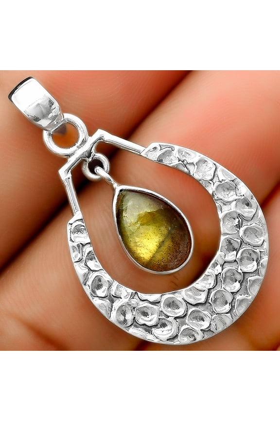 Spectrolite Labradorite 925 Sterling Silver Pendant Jewelry P-1343 SDP113476