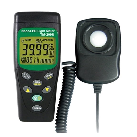 Spectrometer/Illuminance Handheld Ambient Thermometer Up To 300,000 Lux Light Meter For Plants, Crops Natural Light Monitoring ,Easy to Use