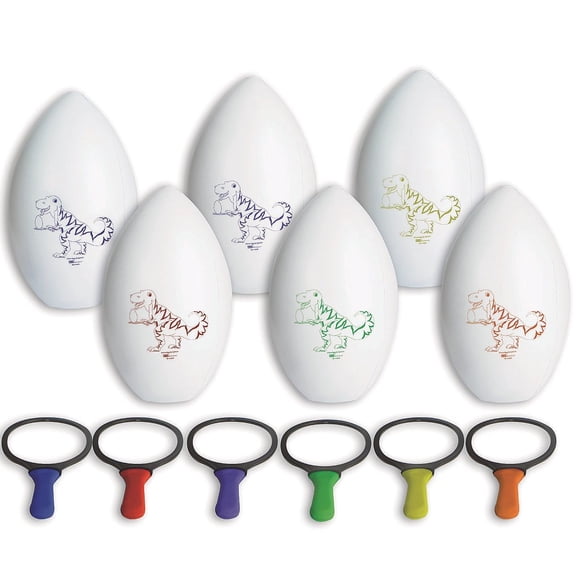 Spectrum 20"H Dino Egg and Spoon Set (Set of 6)